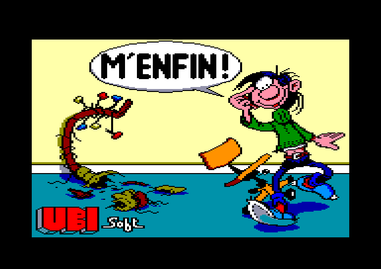screenshot of the Amstrad CPC game M'enfin