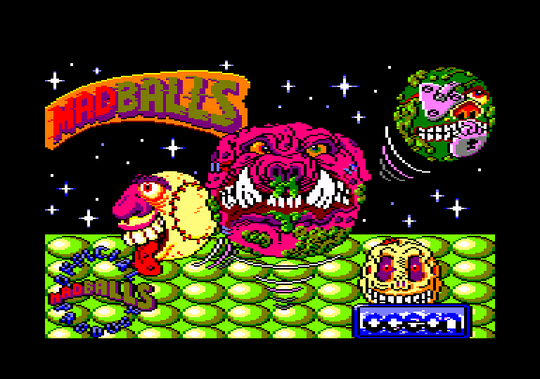 screenshot of the Amstrad CPC game Madballs