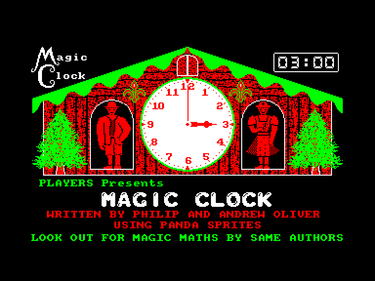 screenshot of the Amstrad CPC game Magic Clock