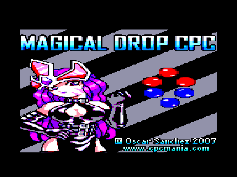 screenshot of the Amstrad CPC game Magical Drop