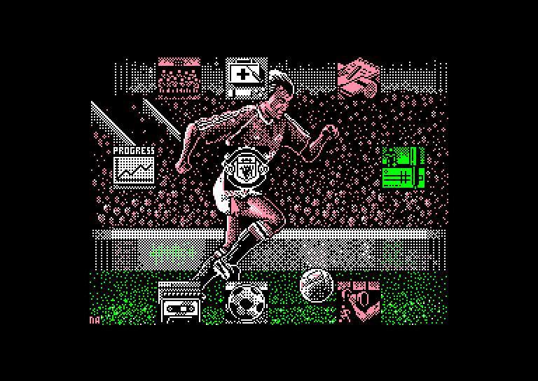 screenshot of the Amstrad CPC game Manchester united