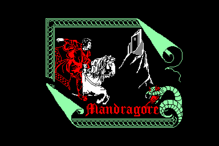 screenshot of the Amstrad CPC game Mandragore