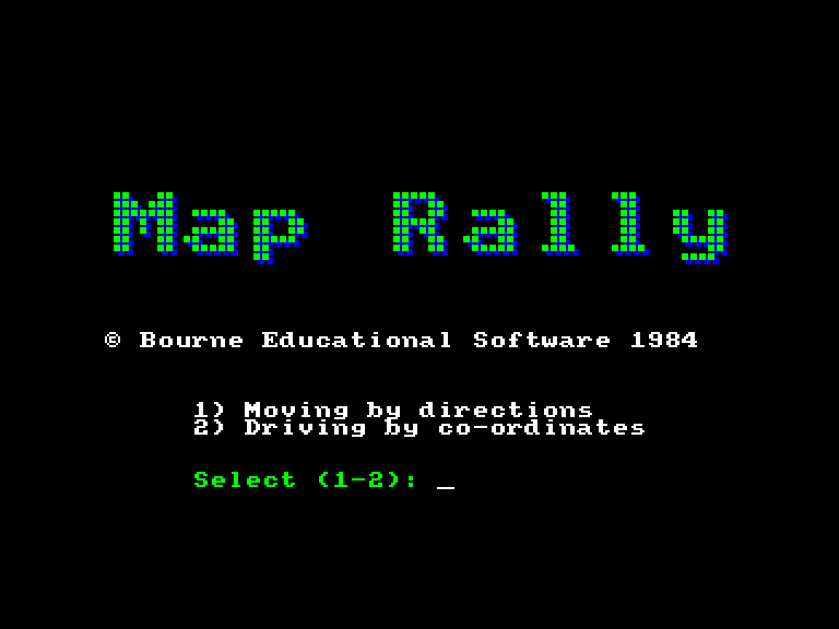 screenshot du jeu Amstrad CPC Map rally