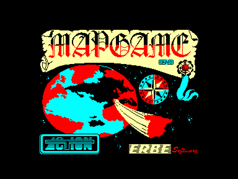 screenshot of the Amstrad CPC game Mapgame