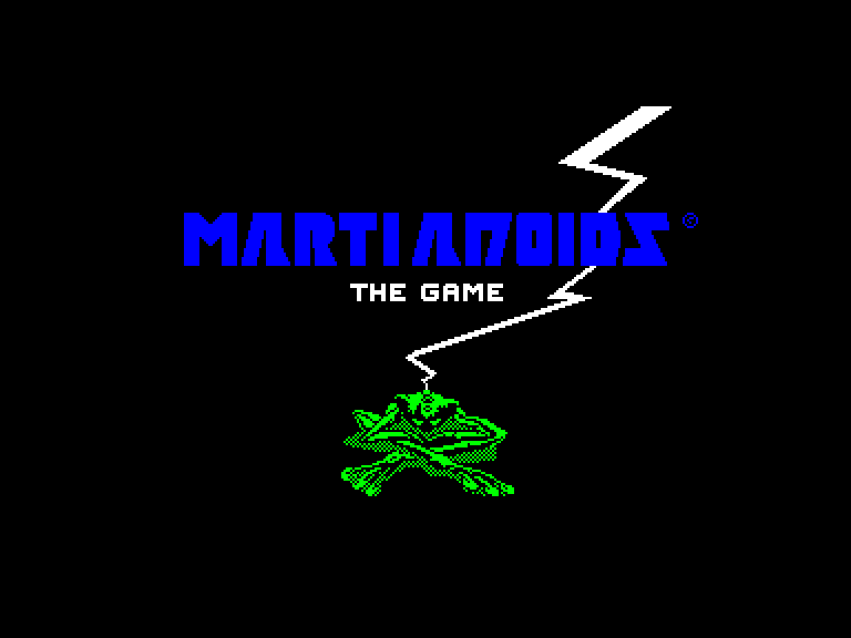 screenshot of the Amstrad CPC game Martianoids
