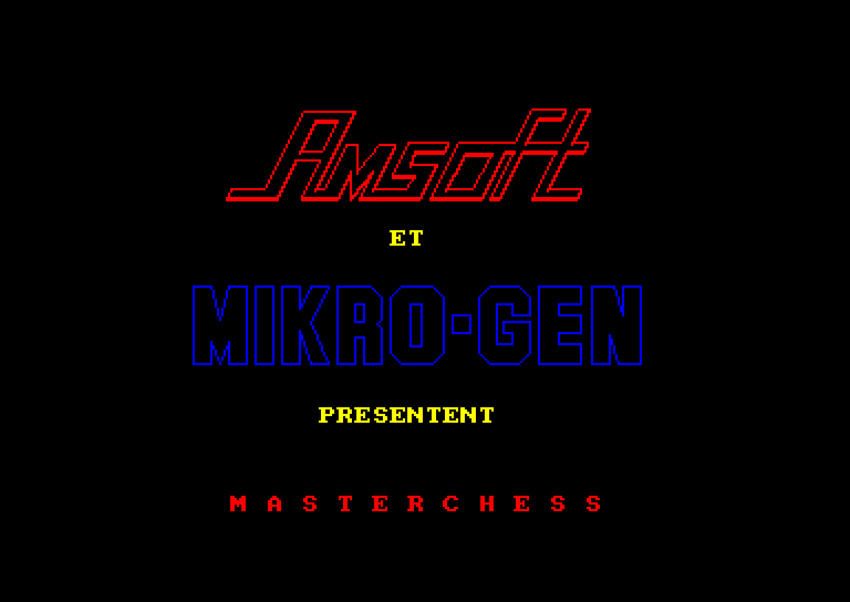 screenshot of the Amstrad CPC game Master chess