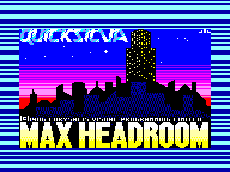 screenshot of the Amstrad CPC game Max headroom