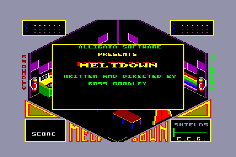 screenshot of the Amstrad CPC game Meltdown