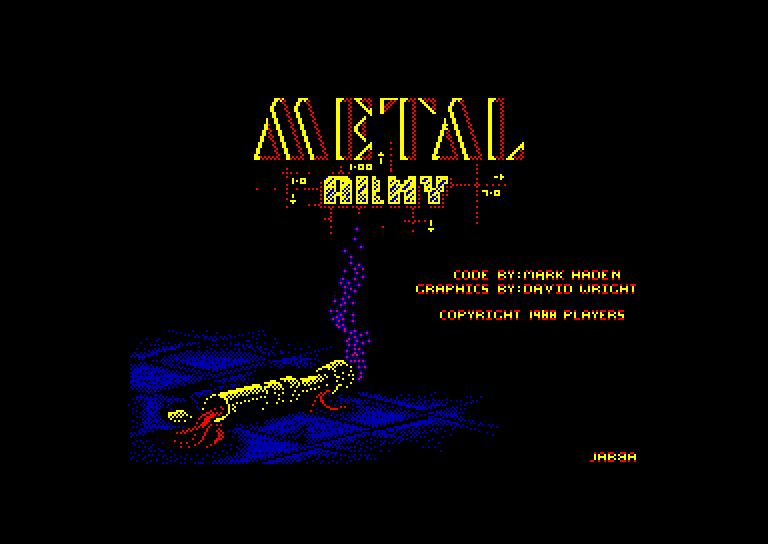screenshot of the Amstrad CPC game Metal army