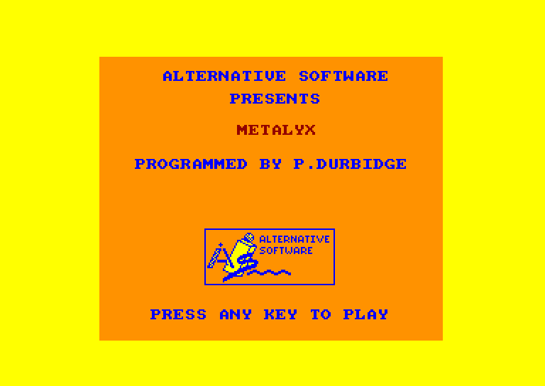 screenshot of the Amstrad CPC game Metalyx