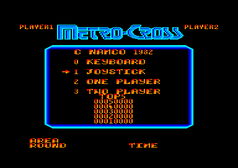 screenshot du jeu Amstrad CPC Metro Cross