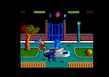 screenshot of the Amstrad CPC game Mike gunner