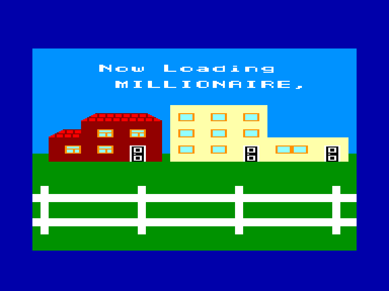 screenshot of the Amstrad CPC game Millionaire