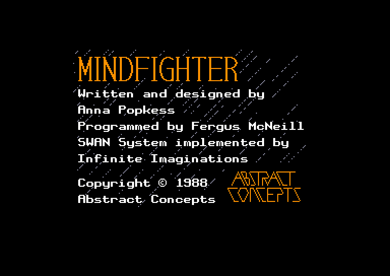 screenshot of the Amstrad CPC game Mindfighter