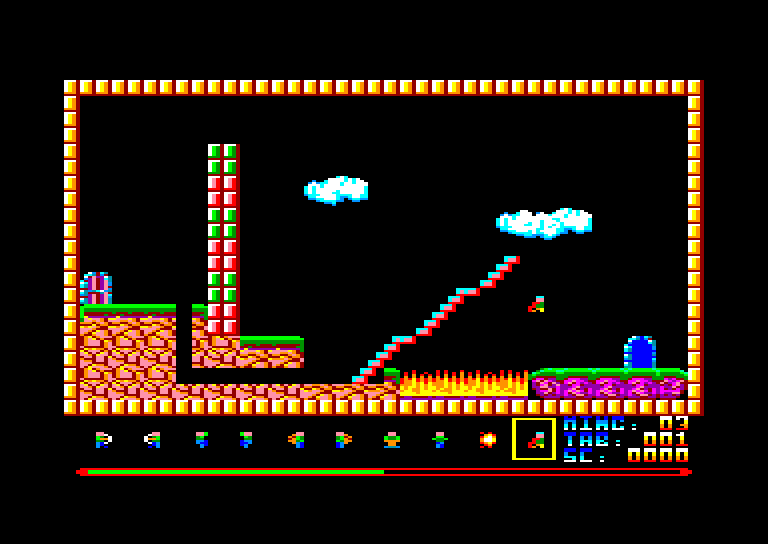 screenshot of the Amstrad CPC game Mings (les)