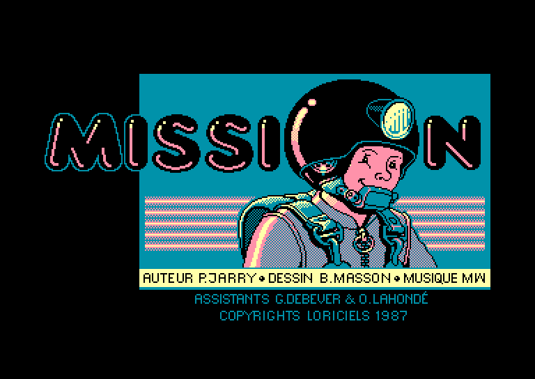 screenshot of the Amstrad CPC game Mission