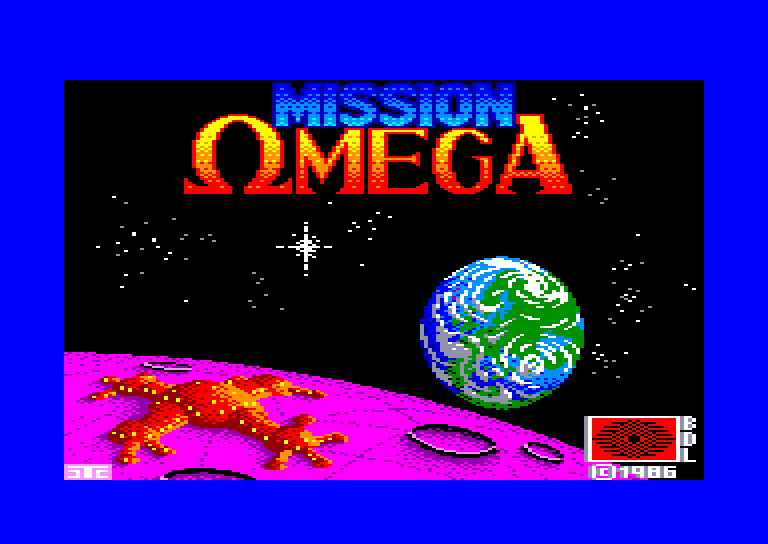screenshot of the Amstrad CPC game Mission omega