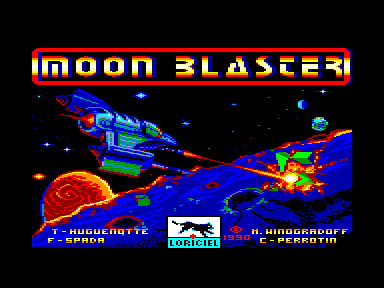 screenshot of the Amstrad CPC game Moon Blaster