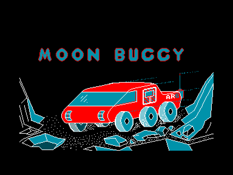 screenshot du jeu Amstrad CPC Moon buggy