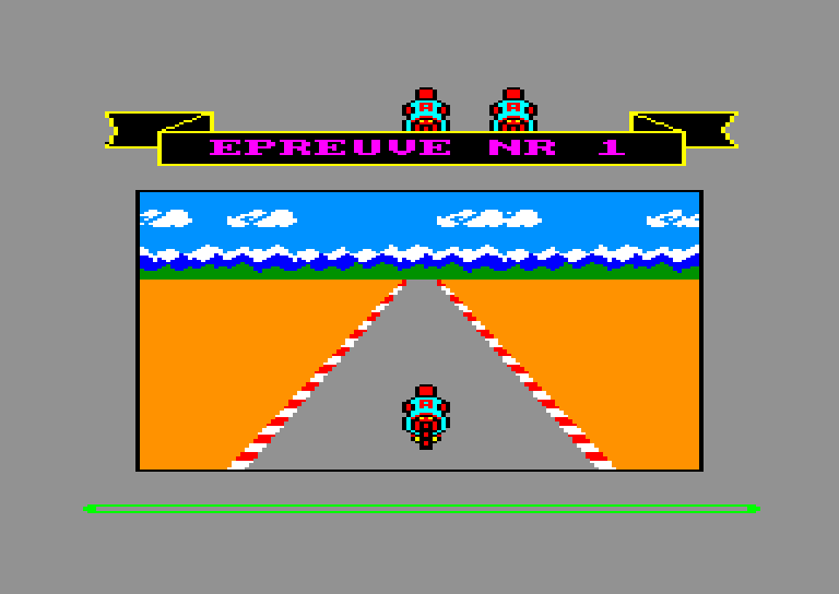 screenshot of the Amstrad CPC game Moto road