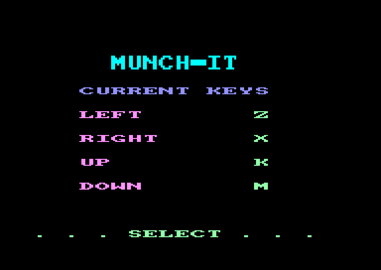screenshot of the Amstrad CPC game Munch-It