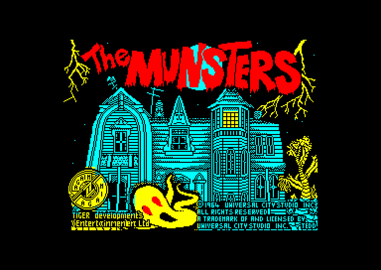 screenshot of the Amstrad CPC game Munsters (the)