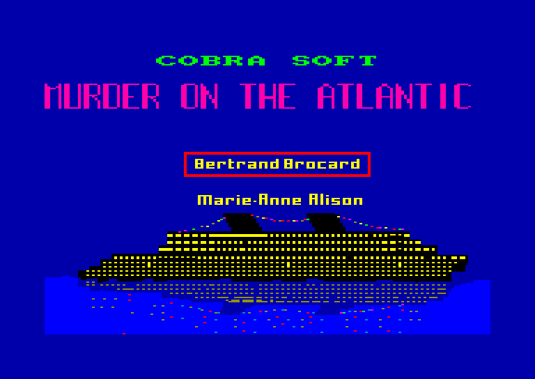 screenshot of the Amstrad CPC game Murder on the Atlantic