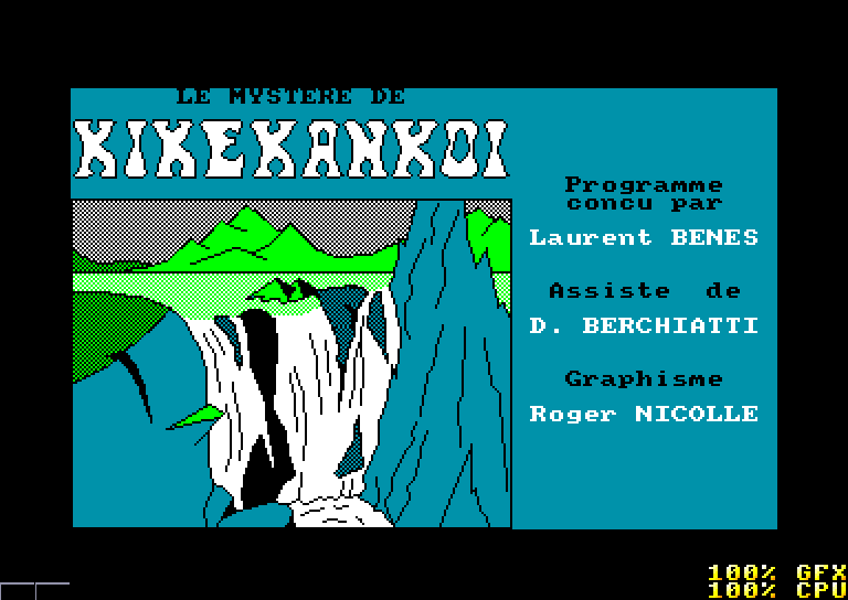 screenshot of the Amstrad CPC game Mystere de Kikekankoi (le)