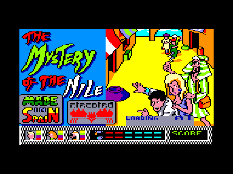 screenshot of the Amstrad CPC game Mystery of the nile (the)