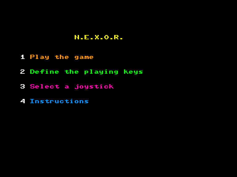 screenshot du jeu Amstrad CPC N.E.X.O.R.