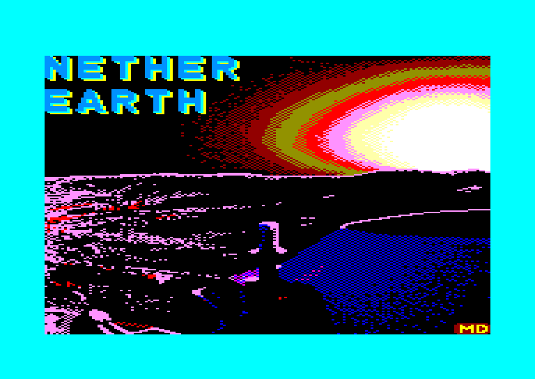 screenshot of the Amstrad CPC game Nether earth