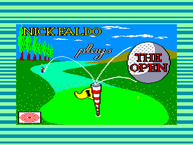 screenshot of the Amstrad CPC game Nick faldo plays the open