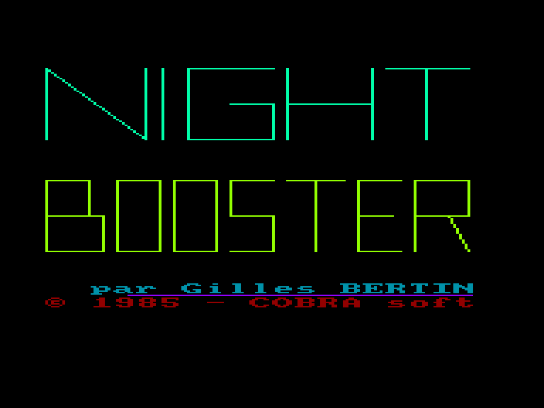 screenshot du jeu Amstrad CPC Night Booster