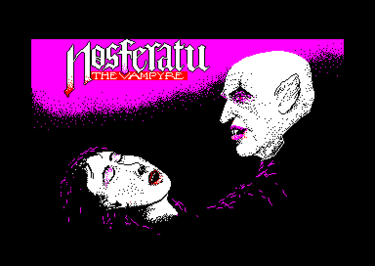 screenshot of the Amstrad CPC game Nosferatu the vampyre