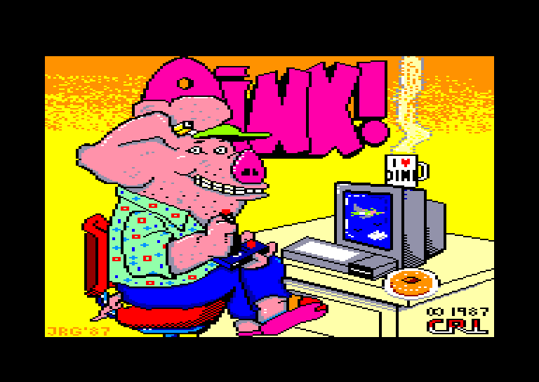 screenshot of the Amstrad CPC game Oink !