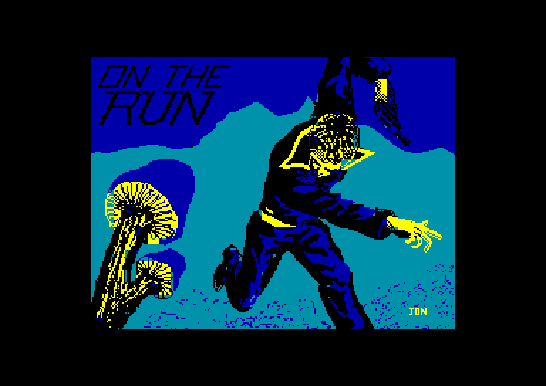 screenshot of the Amstrad CPC game On the run