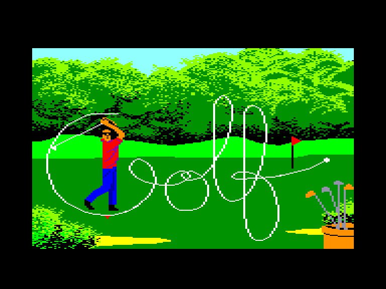 screenshot of the Amstrad CPC game Golf Trophee