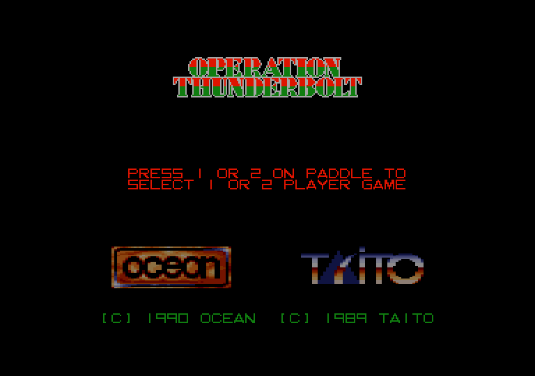 screenshot of the Amstrad CPC game Operation Thunderbolt (CPC+)