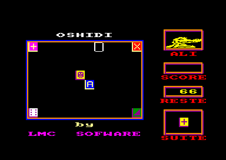 screenshot of the Amstrad CPC game Oshidi