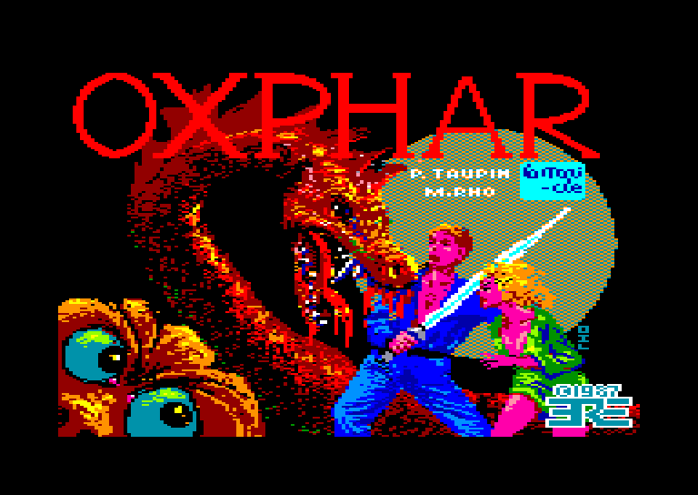 screenshot of the Amstrad CPC game Oxphar