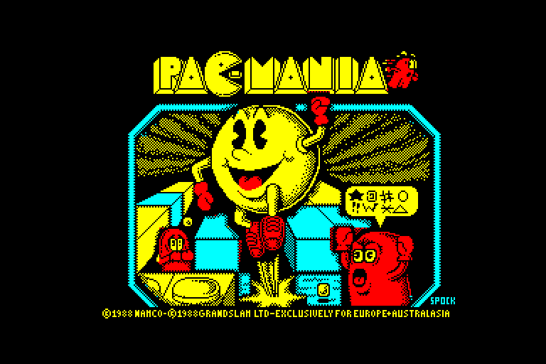 screenshot of the Amstrad CPC game Pac-Mania