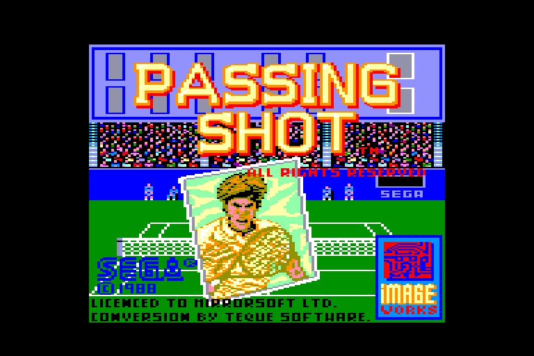 screenshot of the Amstrad CPC game Passing Shot