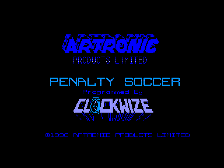 screenshot of the Amstrad CPC game Penalty soccer