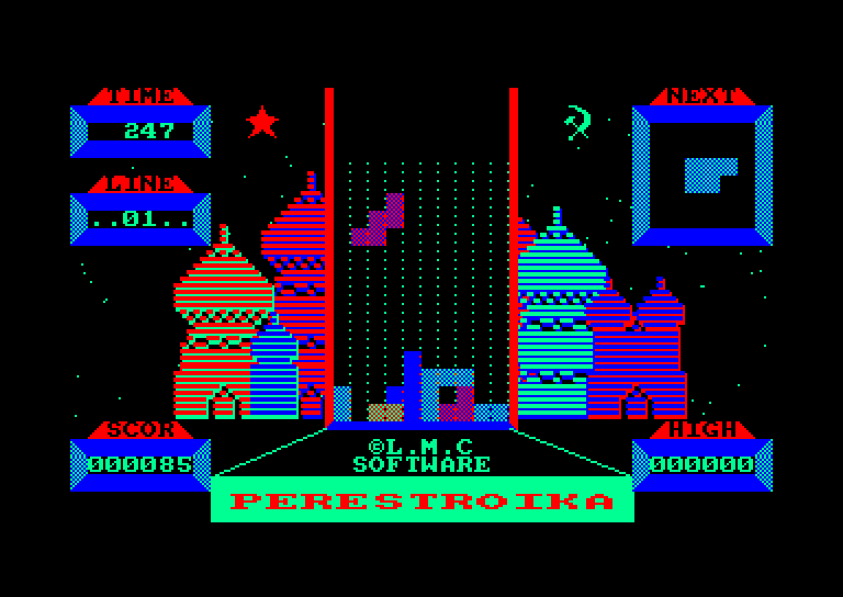screenshot of the Amstrad CPC game Perestroika