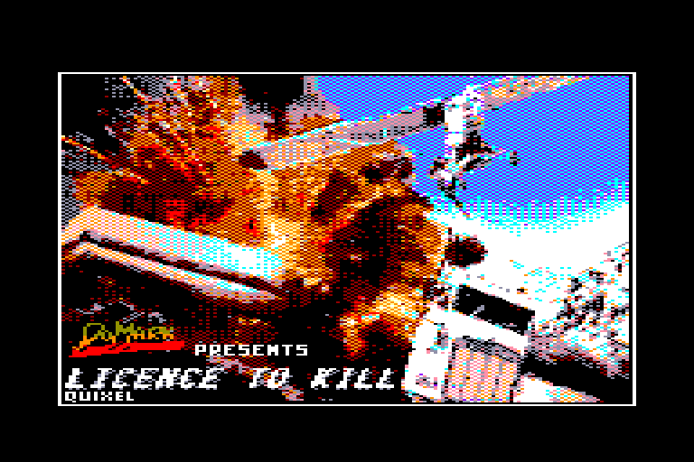 screenshot of the Amstrad CPC game Licence to Kill