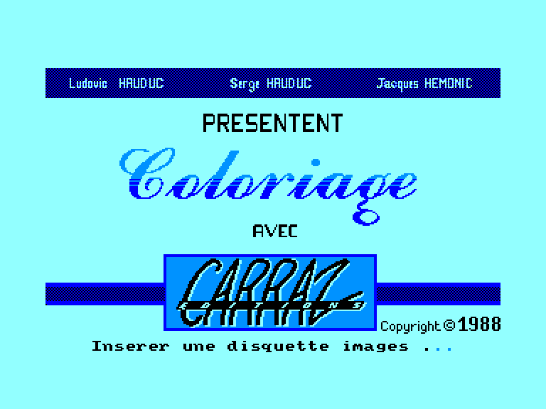 screenshot du jeu Amstrad CPC Petits Coloriages Malins - Volume 2