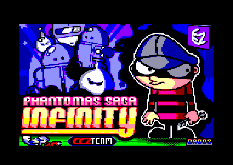 screenshot of the Amstrad CPC game Phantomas Saga - Infinity