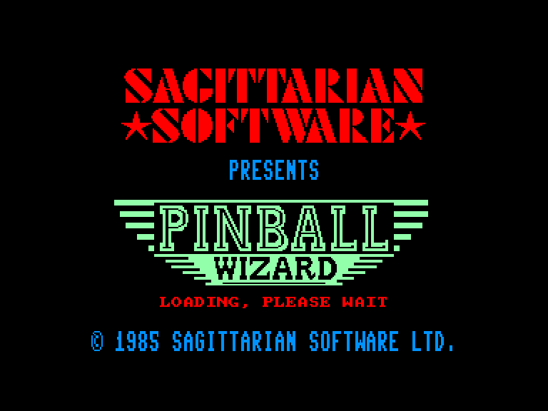 screenshot du jeu Amstrad CPC Pinball wizard