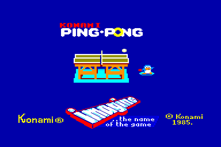 screenshot du jeu Amstrad CPC Ping Pong