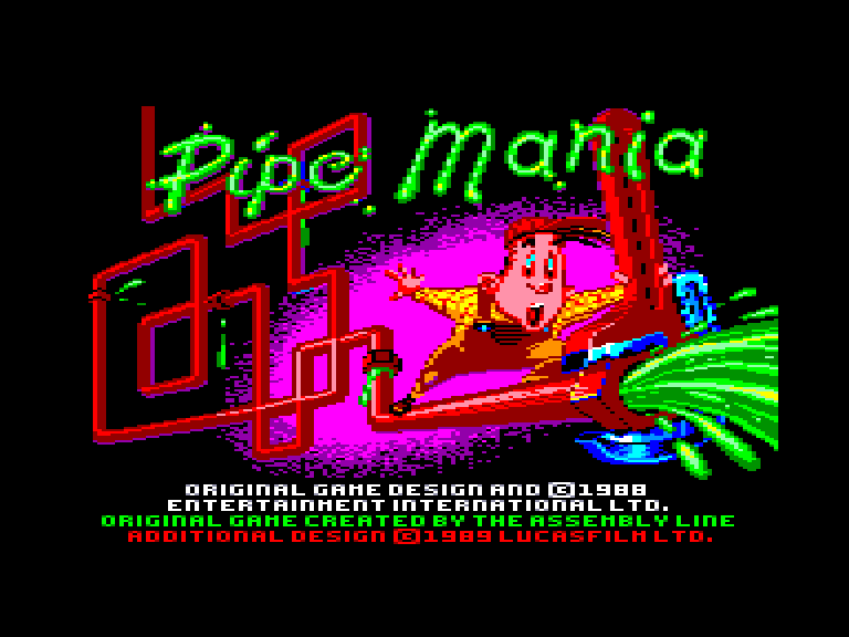 screenshot du jeu Amstrad CPC Pipe mania